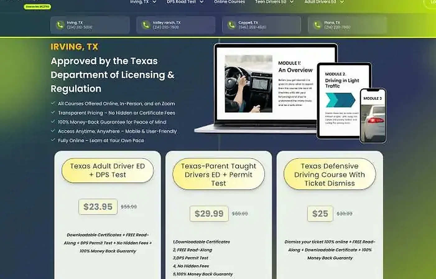 Drive Safe Texas-approved driver education course catalogue